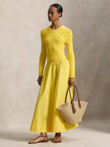 Rochie de la Polo Ralph Lauren pe galben: față