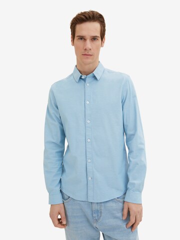 TOM TAILOR Regularny krój Koszula w kolorze niebieski: przód