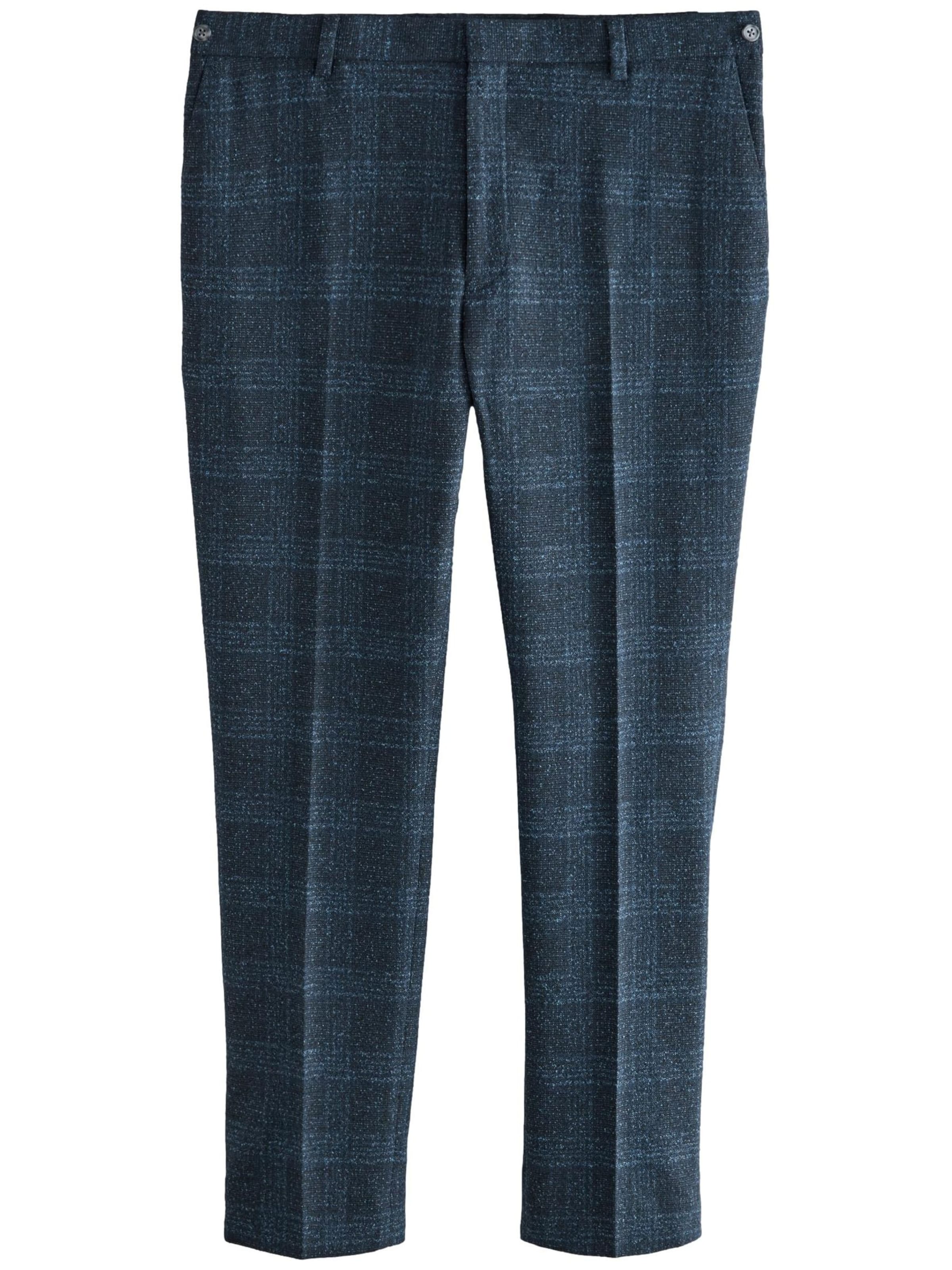 Coupe slim Pantalon à plis Next en bleu : devant