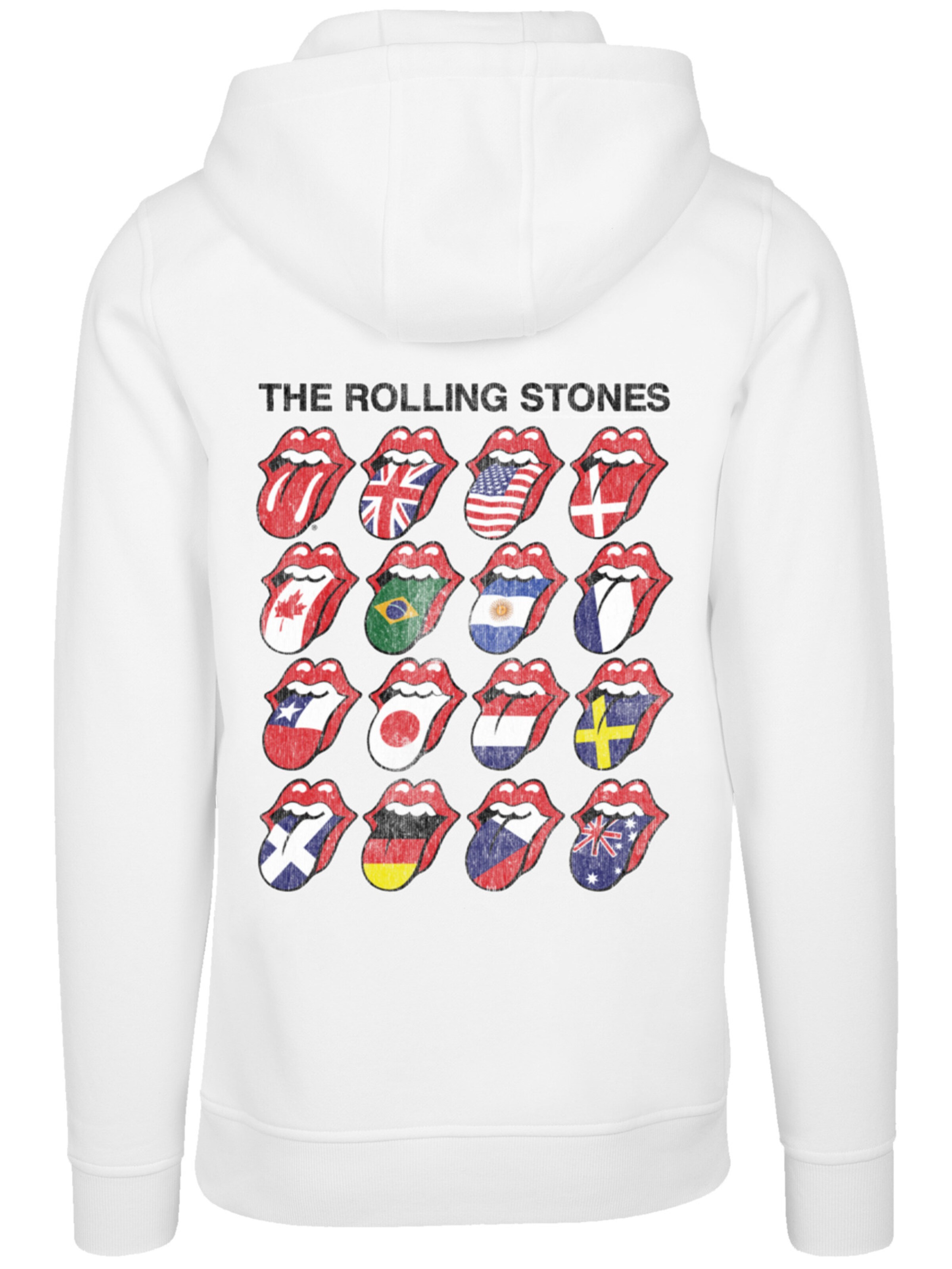 Sweat-shirt 'The Rolling Stones Voodoo Lounge Tongues' F4NT4STIC en blanc