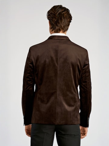 Lindbergh Slim fit Business-colbert in Bruin