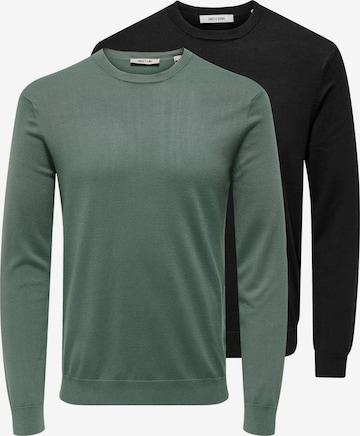 Only & Sons Sweater 'Wyler' in Green: front