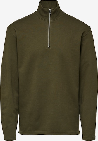 Sweat-shirt SELECTED HOMME en vert : devant