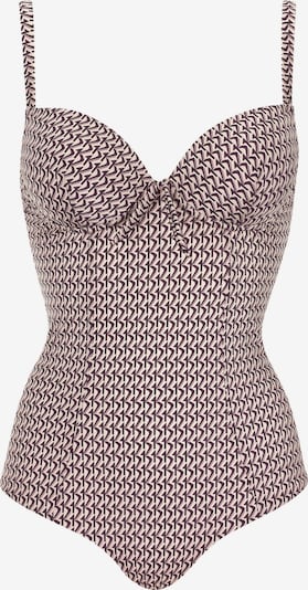 OLYMPIA Badeanzug in weinrot / weiß, Produktansicht