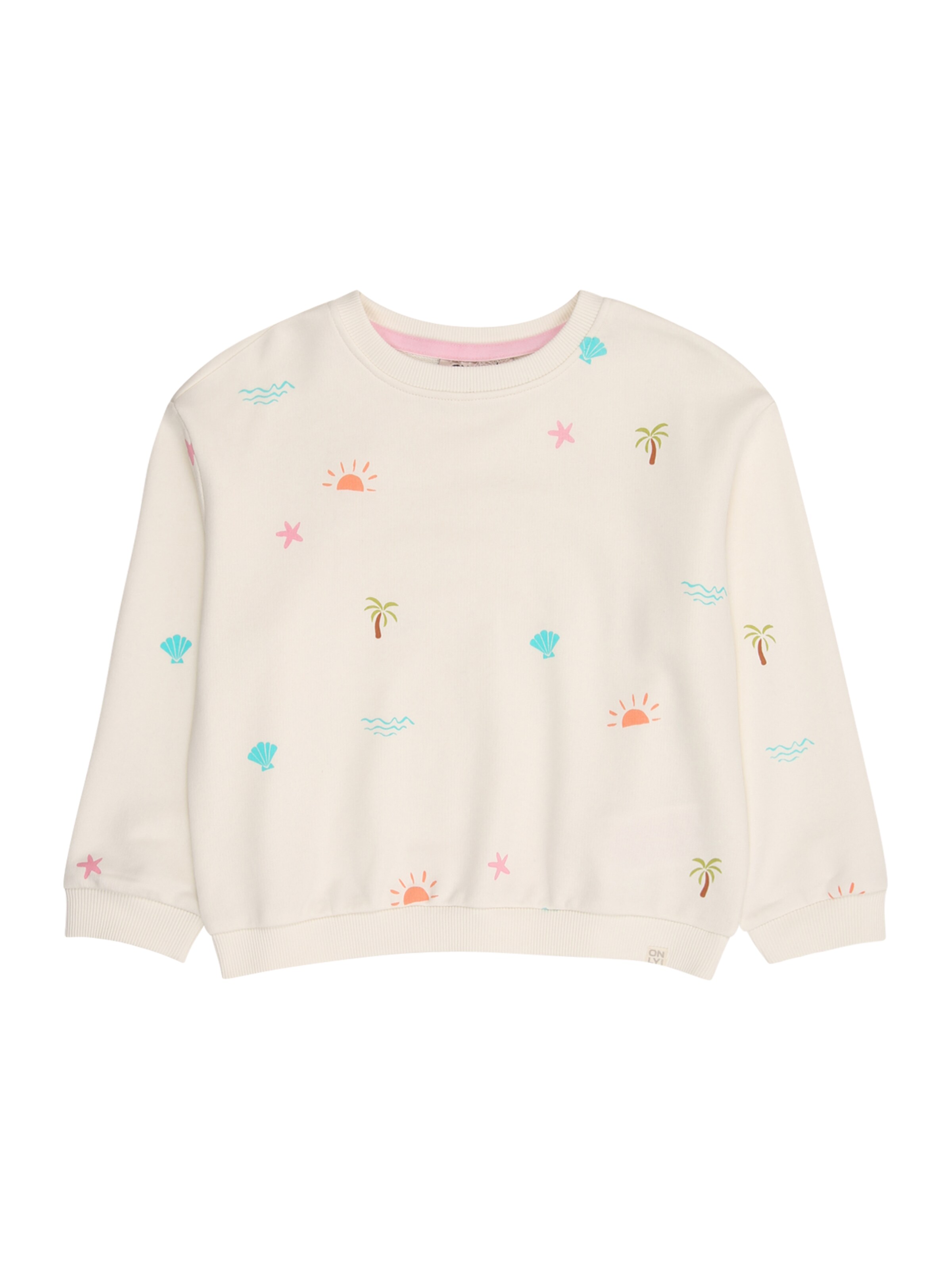 Only Mini Sweatshirt 'KMGSummer' i beige: forside