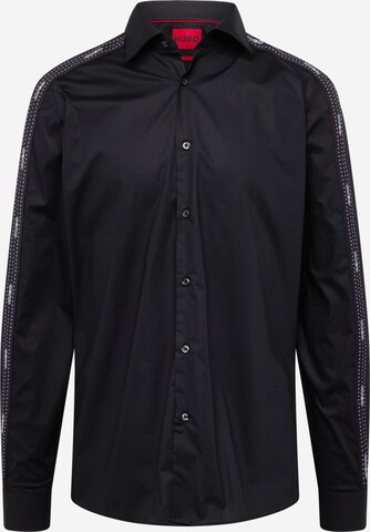 Coupe regular Chemise 'Verdon' HUGO en noir : devant