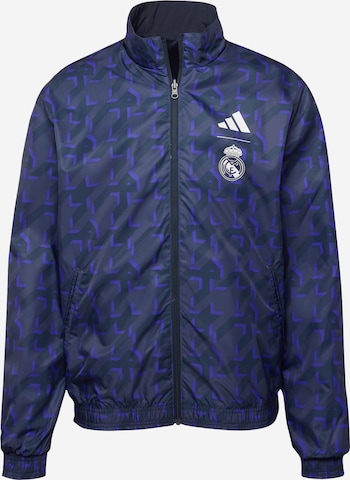 ADIDAS PERFORMANCE Športna jakna 'REAL ANTH' | modra barva: sprednja stran