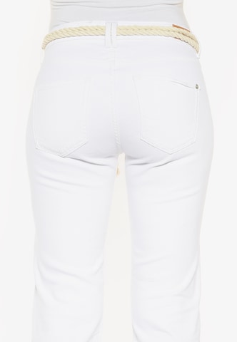 Le Temps Des Cerises Boot cut Pants 'PRICILIA' in White