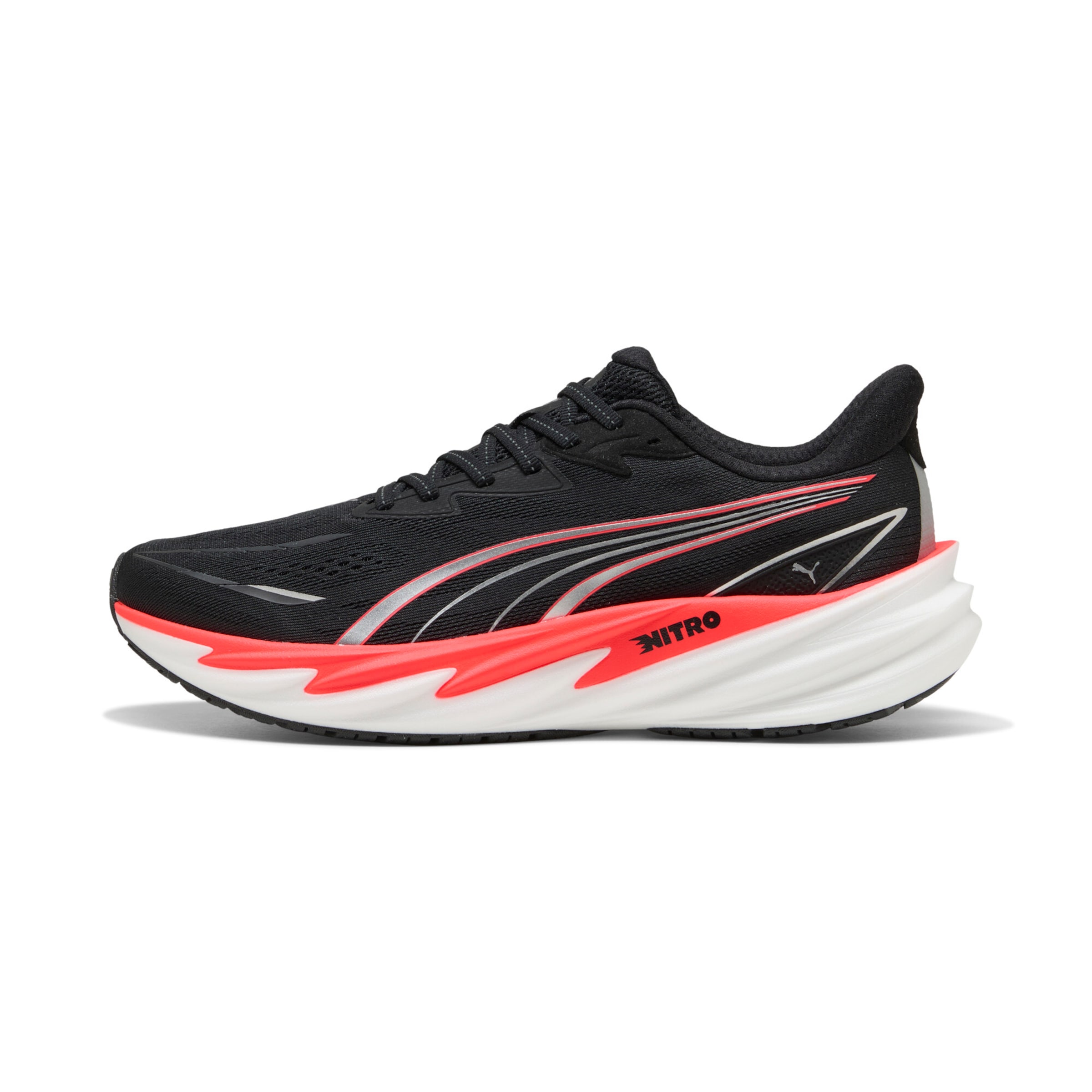PUMA Laufschuh 'Velocity NITRO 5' in 41 in hellrot / schwarz / silber, Produktansicht