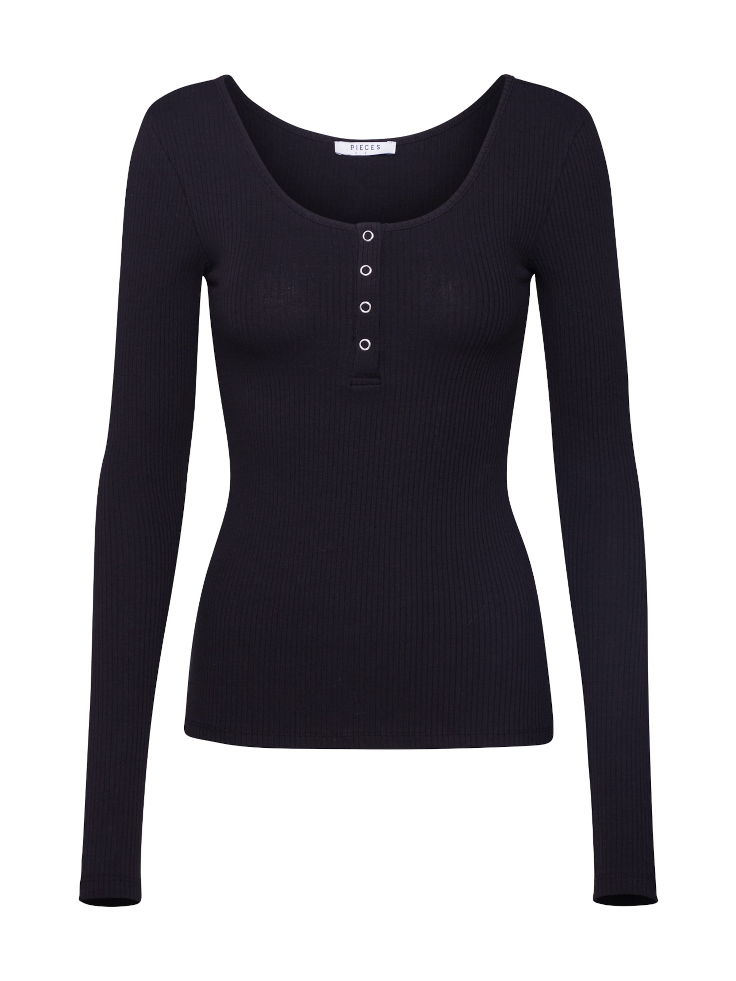 PIECES Μπλουζάκι &#x27;PCKitte&#x27; σε μαύρο: μπροστά