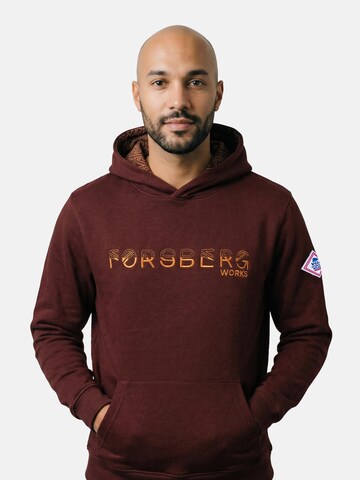 FORSBERG Sweatshirt 'Grunnson Hoodie' in Red: front