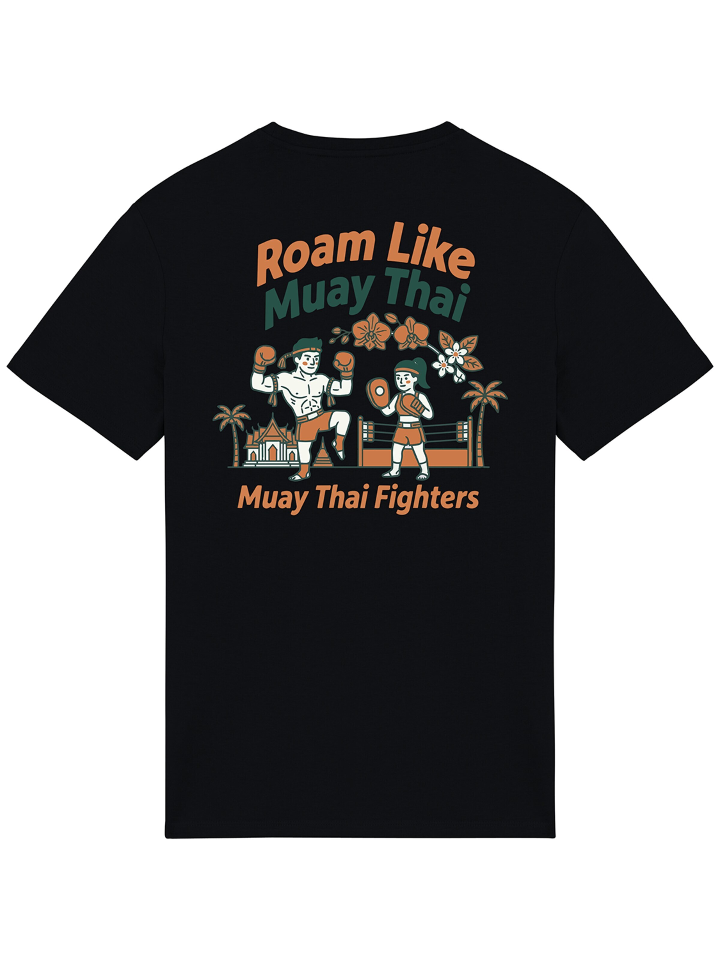 RoamLikeSummer Shirt 'Muay Thai Fighters' in Black