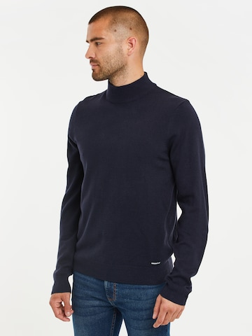 Pull-over Threadbare en bleu : devant