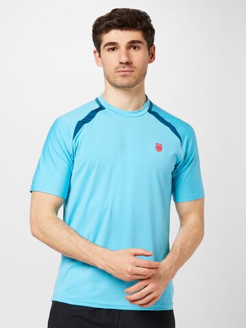 K-Swiss Performance Functioneel shirt 'HYPERCOURT' in Blauw: voorkant