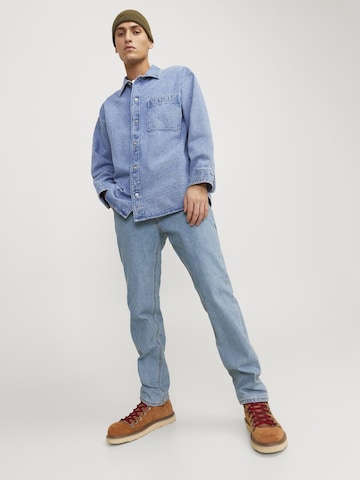 JACK & JONES Tapered Jeans 'MIKE ORIGINAL MF 704' in Blauw