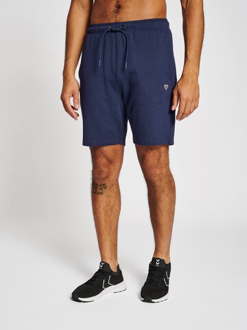 Hummel - regular Pantalón en azul: frente