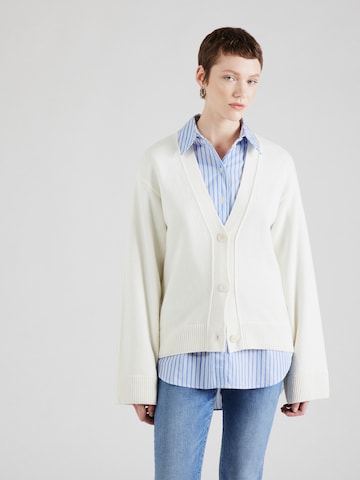 HUGO Knit cardigan 'Selsar' in White: front