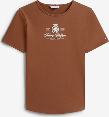 TOMMY HILFIGER Majica | rjava barva: sprednja stran