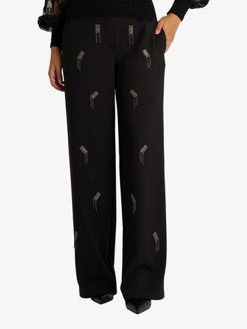 Wide Leg Pantalon SPACE SIMONA CORSELLINI en noir : devant