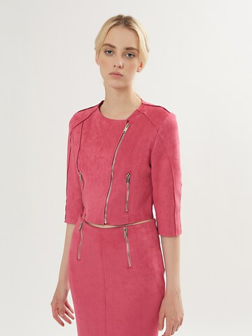 Influencer Přechodná bunda – pink: přední strana