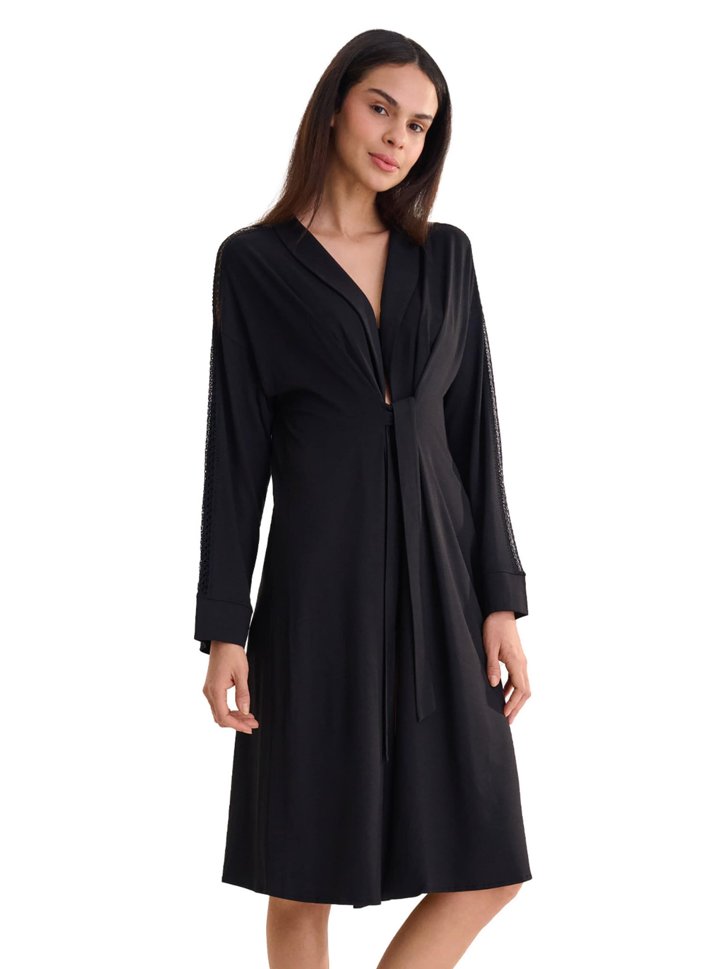 Lisca Dressing Gown 'Adventure' in Black