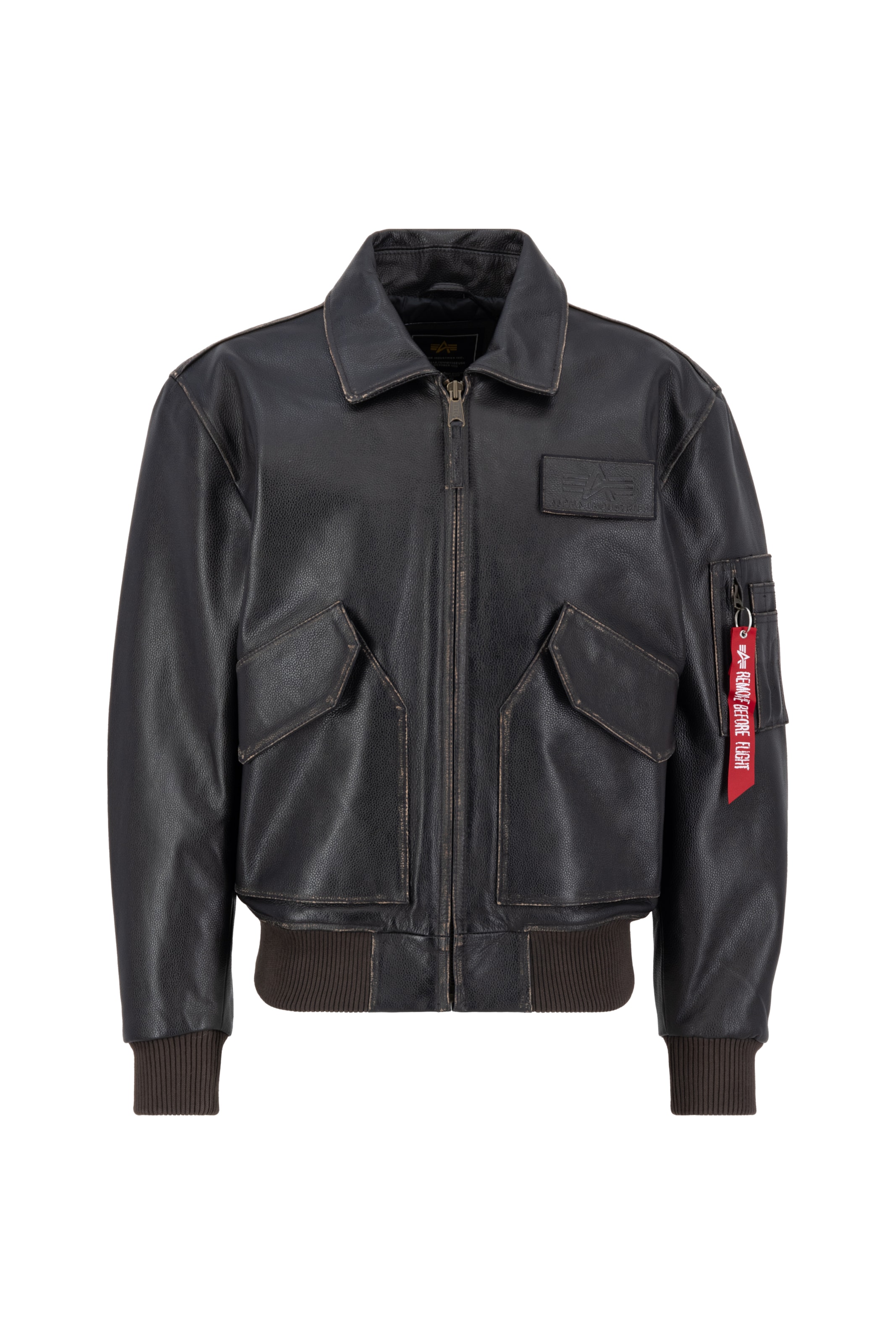 ALPHA INDUSTRIES Übergangsjacke 'CWU' in Braun: Vorderseite