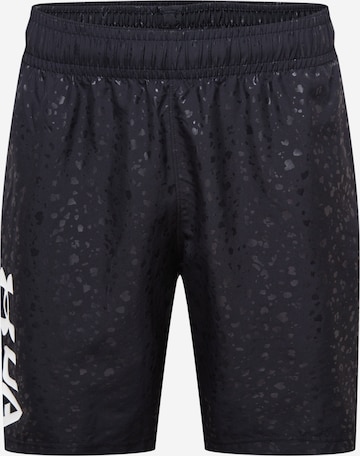 Pantalon de sport UNDER ARMOUR en noir : devant