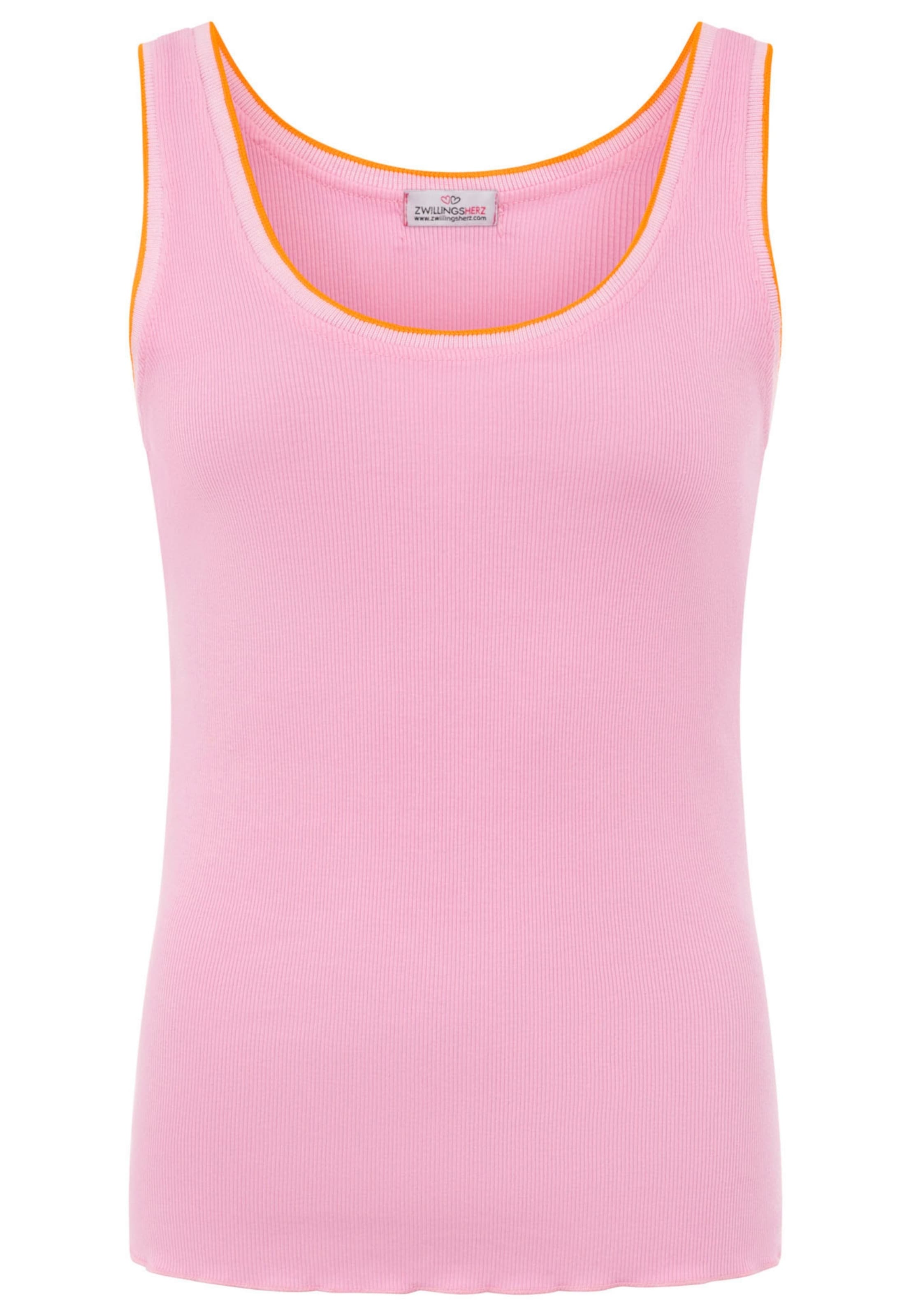Zwillingsherz Top in Pink: front