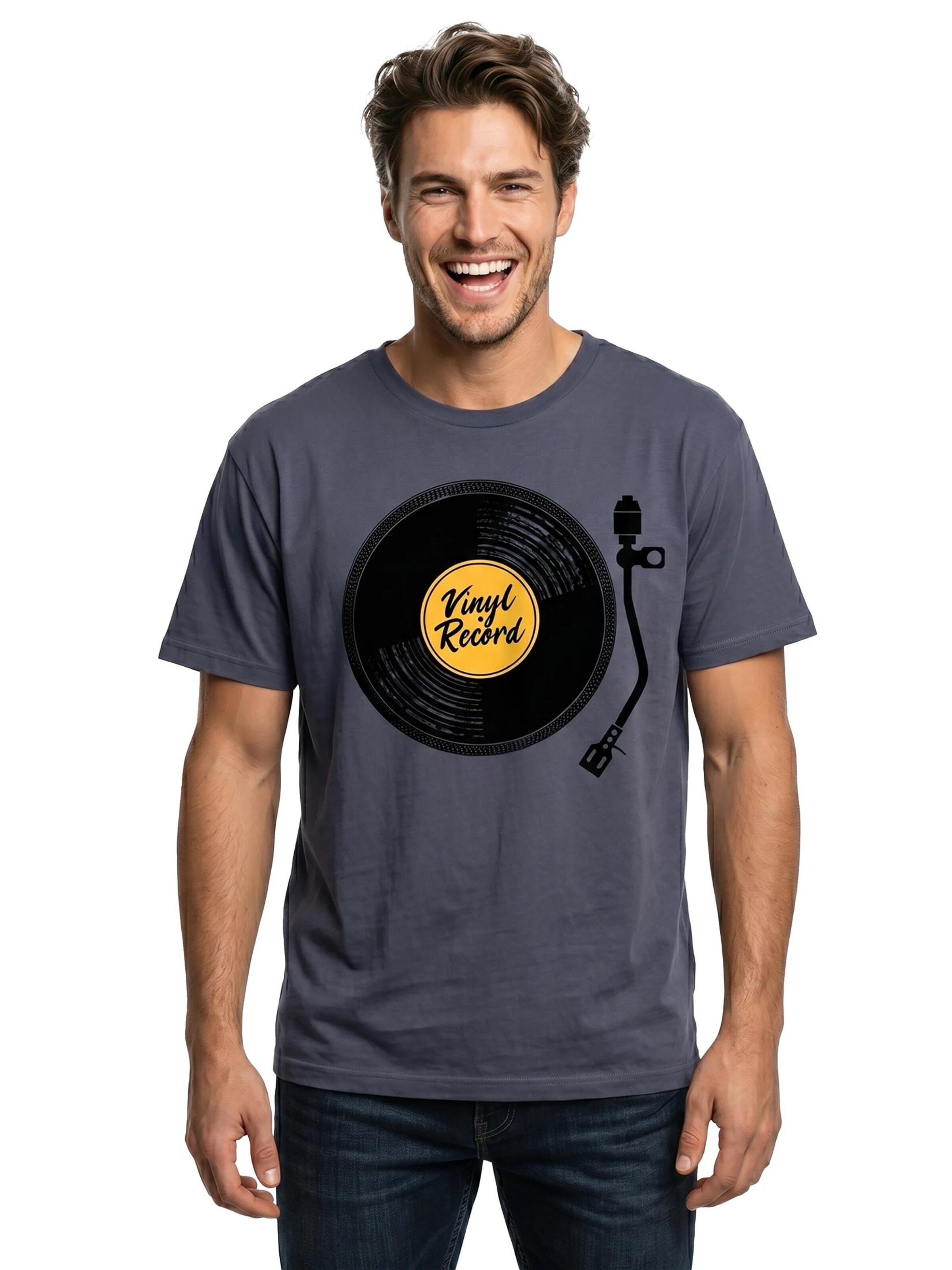 MAKAYA Shirt 'V-Record' in Blue