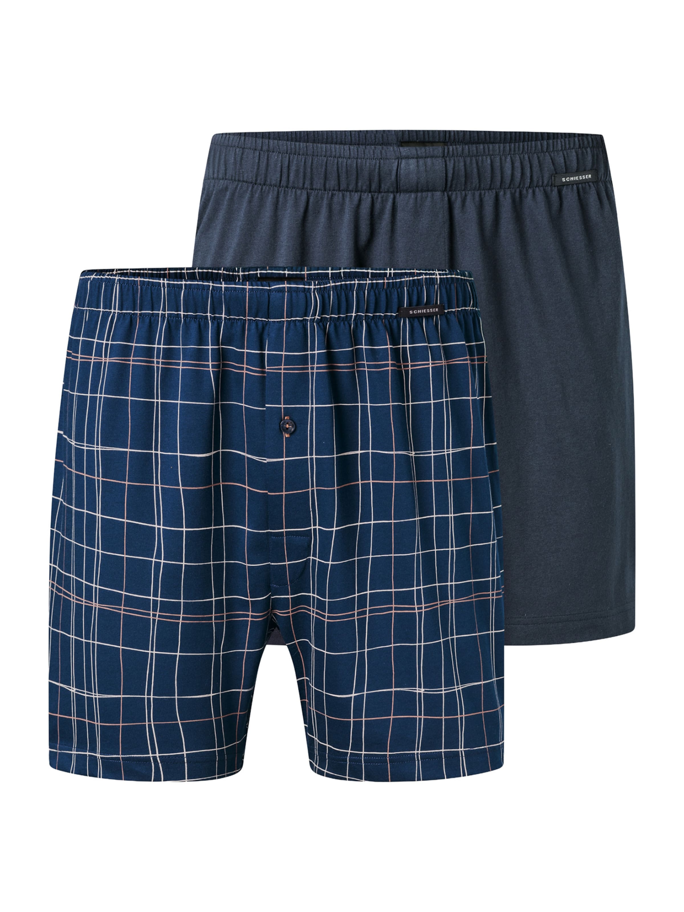 SCHIESSER Boxer shorts 'Basic' in Blue: front