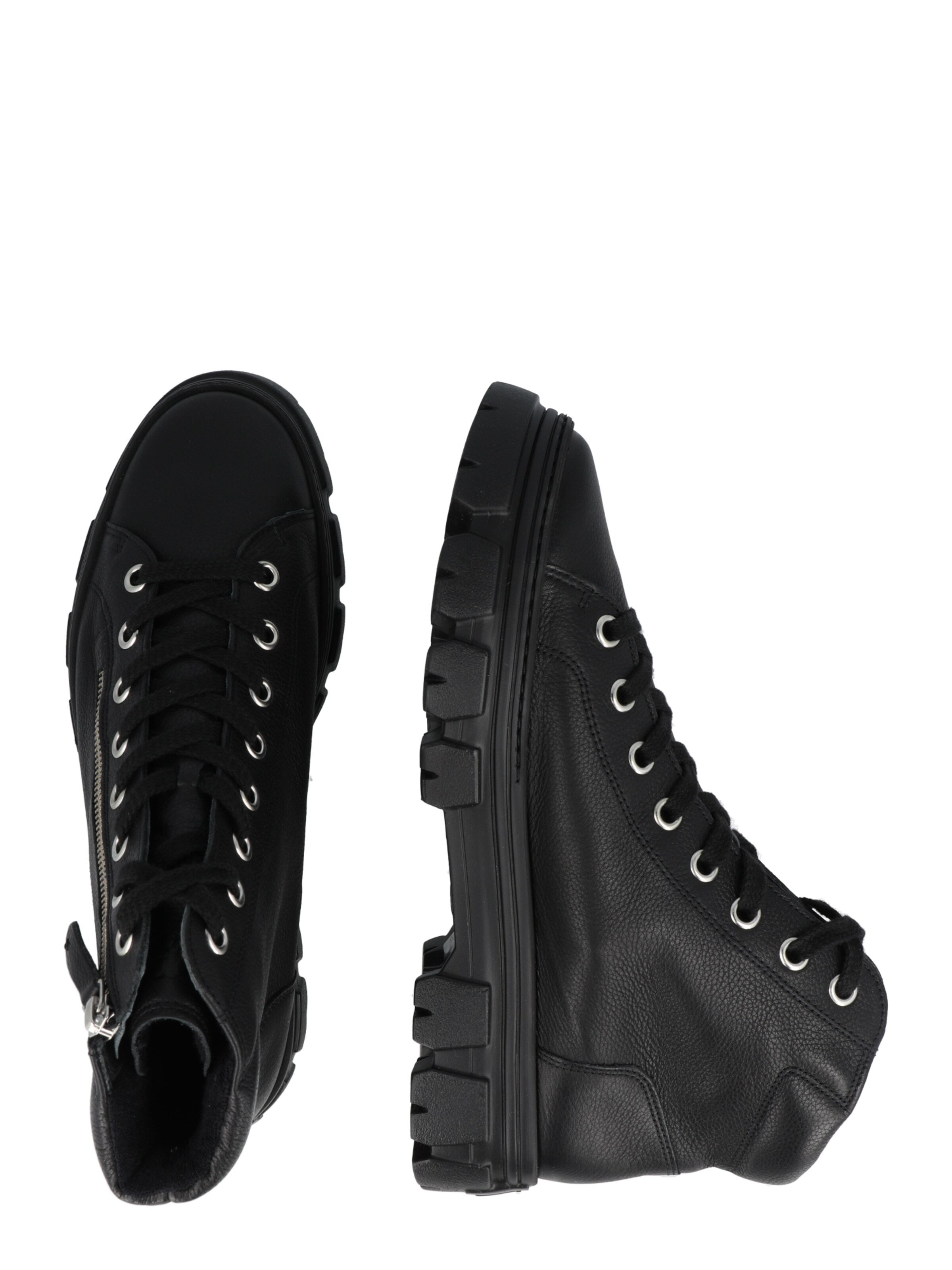 Paul Green Botki sznurowane w kolorze czarny