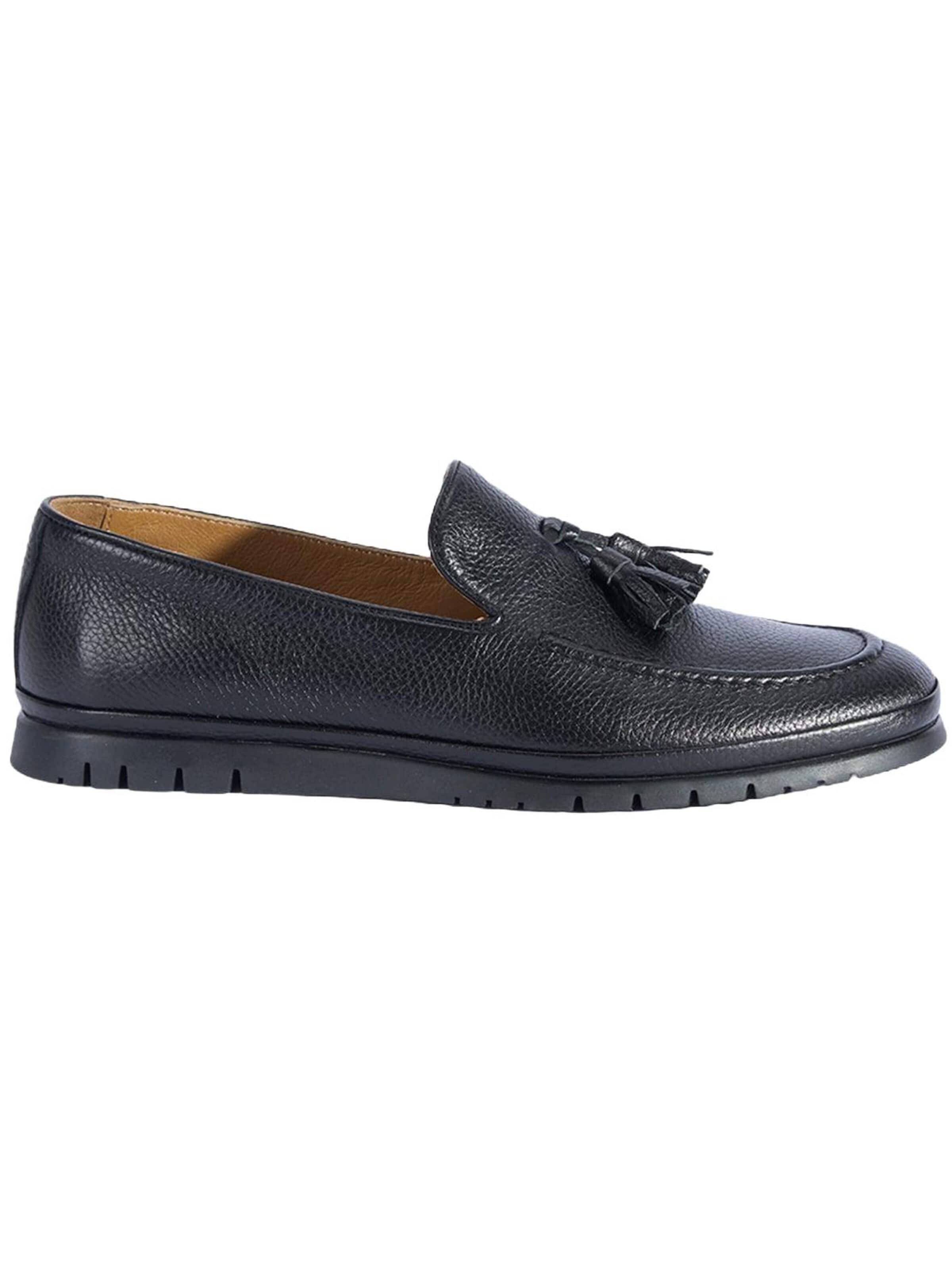 Mocassin 'DESA Herren-Lederslipper mit Quasten' Desa en noir : devant