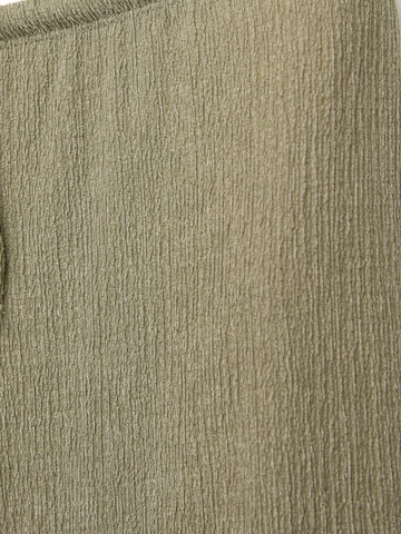 Pull&Bear Wide Leg Hose in Grün