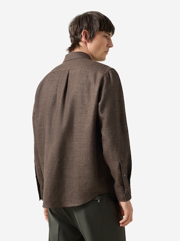 BOGNER Regular fit Button Up Shirt 'Heiko ' in Brown