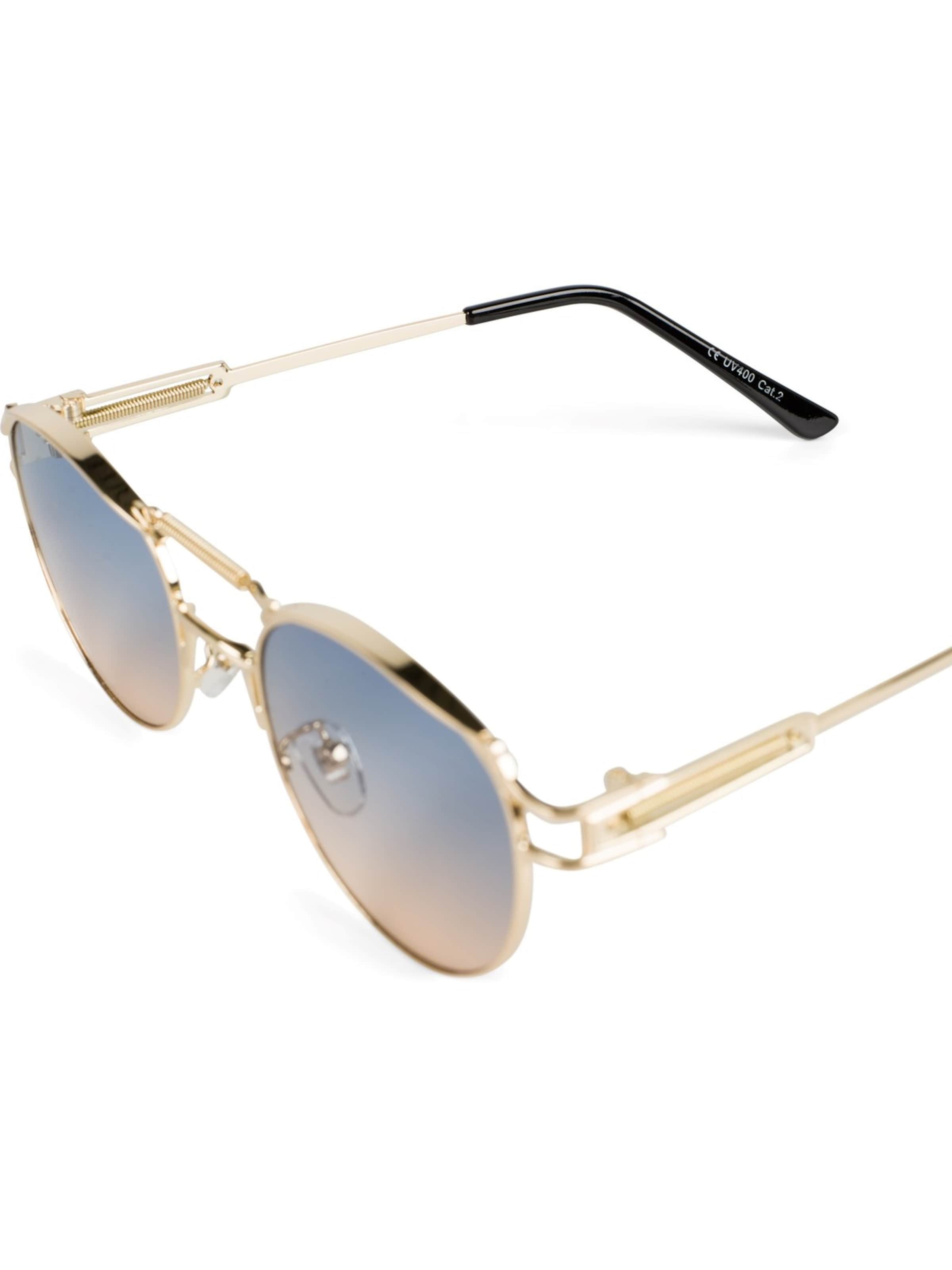 styleBREAKER Sonnenbrille 'Panto Sonnenbrille mit Federn'‌‌‌‌‌‌‌ in Beige