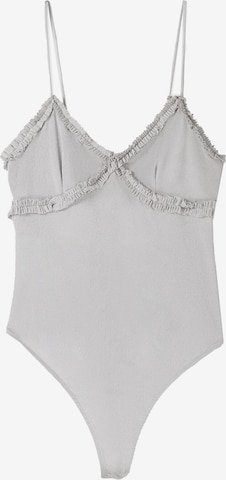 Bershka Paitabody värissä hopea: etupuoli