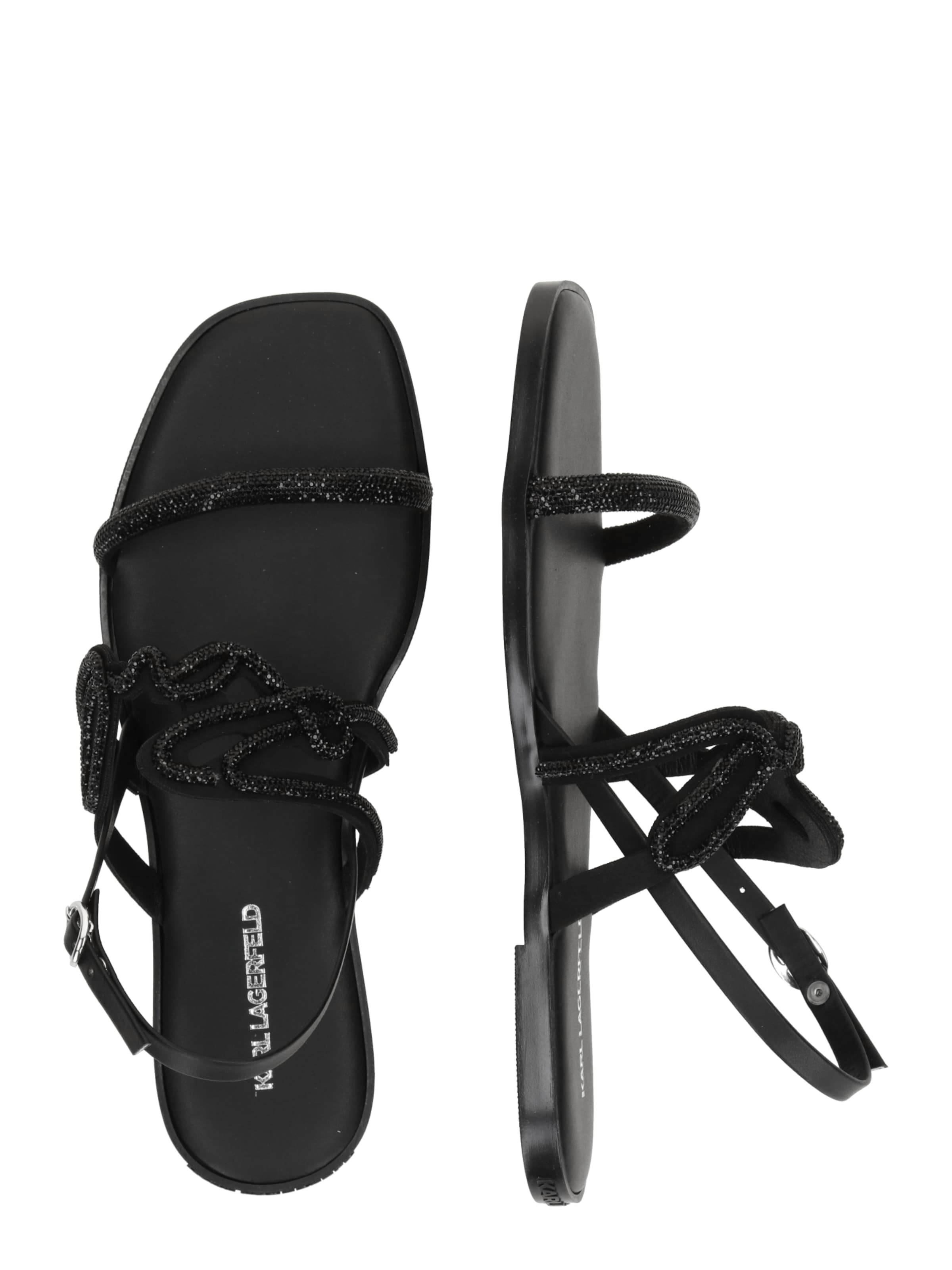 Karl Lagerfeld Strap sandal 'Olympia' in Black
