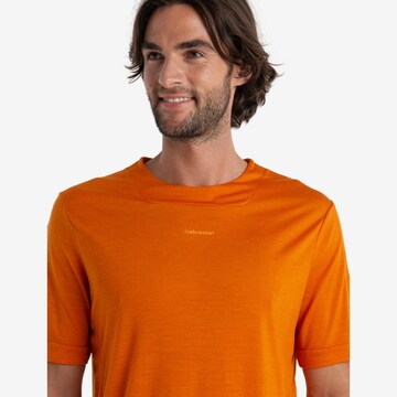 ICEBREAKER - Camisa funcionais 'ZoneKnit' em laranja