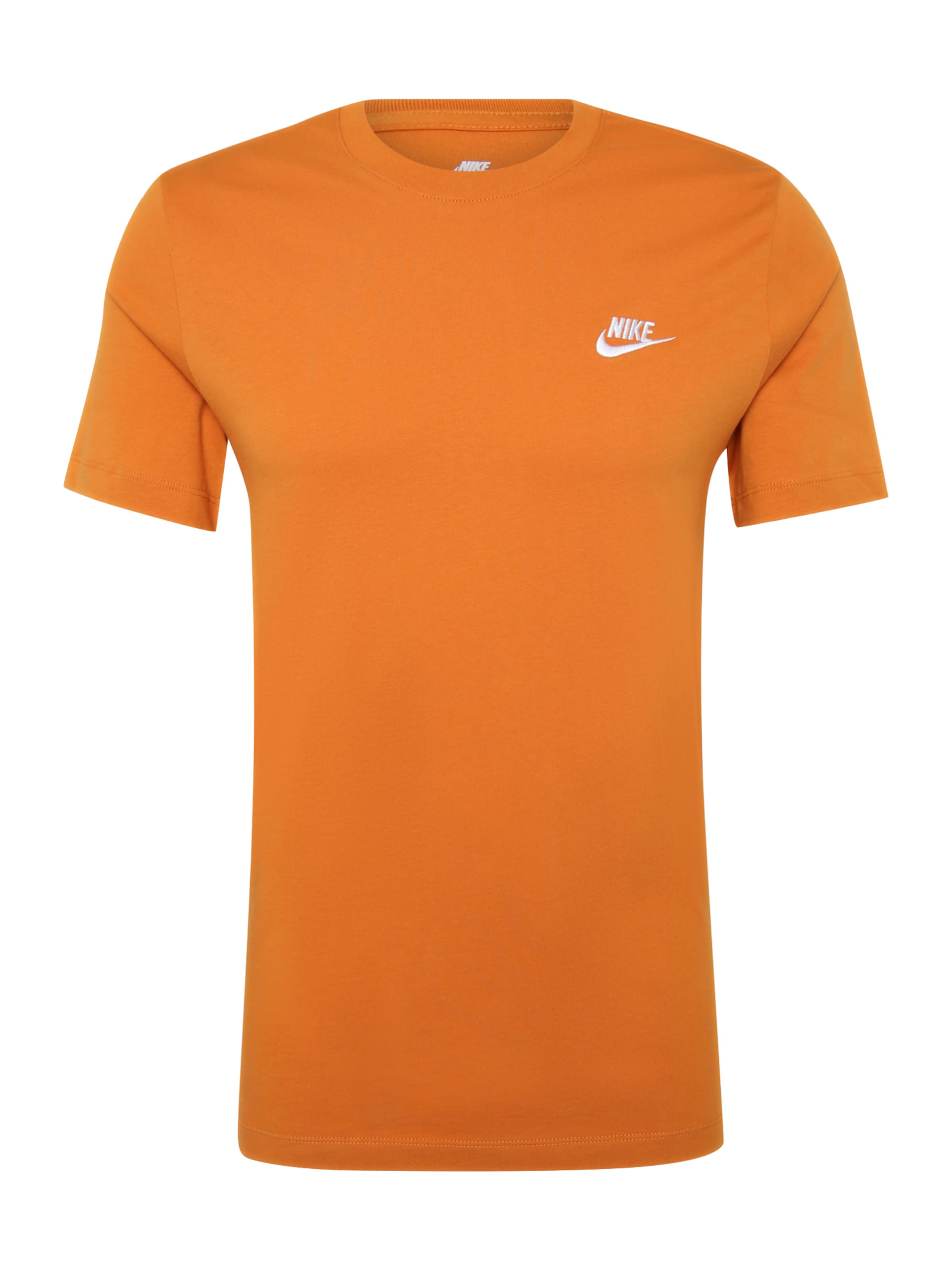 Nike Sportswear Regularny krój Koszulka 'CLUB' w kolorze pomarańczowy: przód