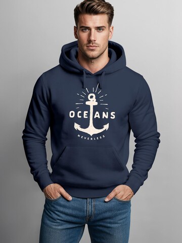 Neverless Sweatshirt 'Oceans Anker' in Blue