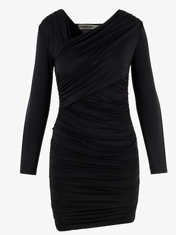 FEMSSY Dress in Black: front