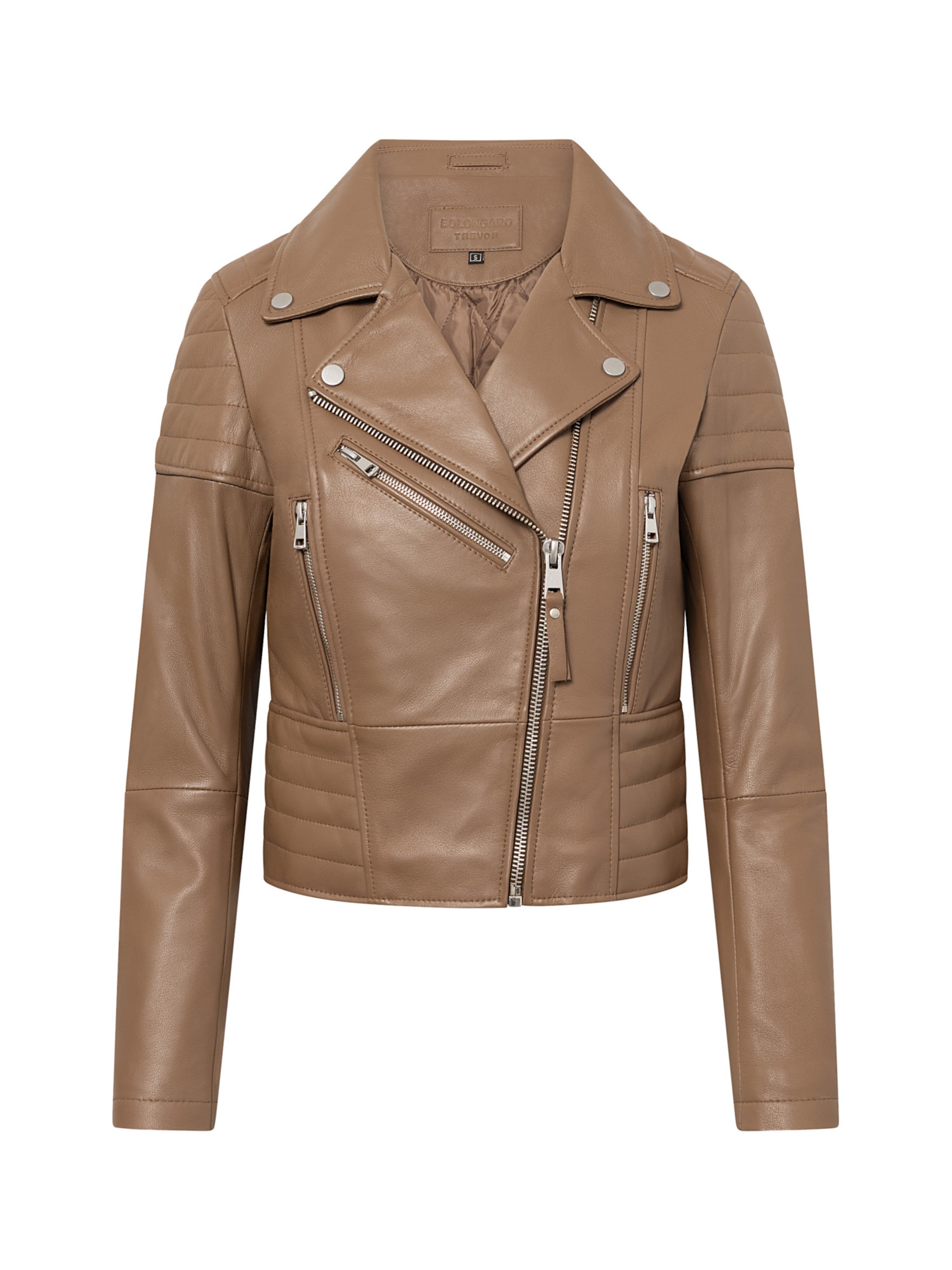 Bolongaro Trevor Between-season jacket ' Jasmine Biker ' in Brown: front