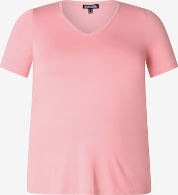 BASE LEVEL CURVY T-Shirt 'Alba' in Pink: Vorderseite