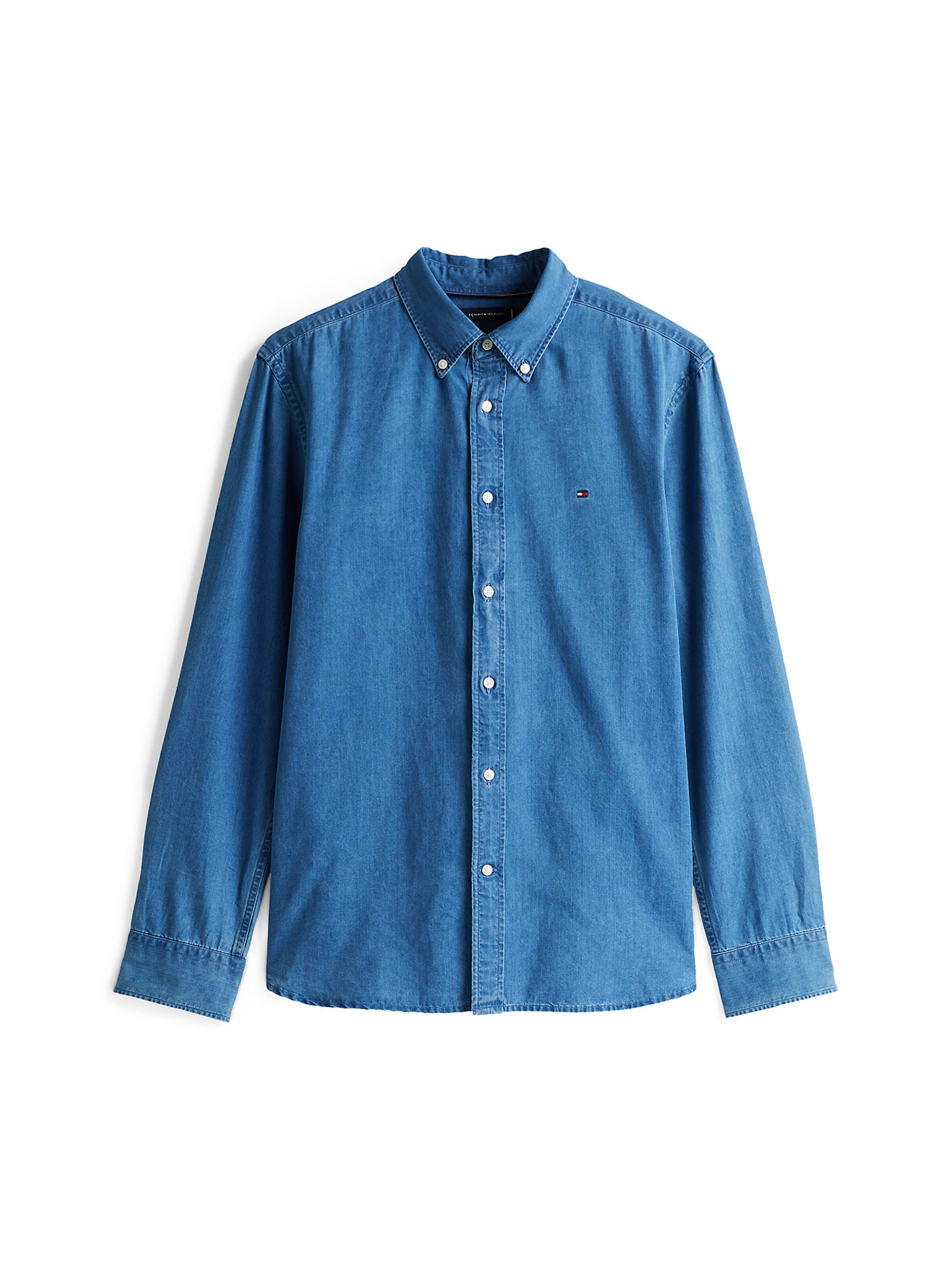 TOMMY HILFIGER Regular fit Button Up Shirt in Blue: front