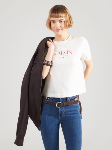 Calvin Klein Jeans Μπλουζάκι 'CONCEPT' σε λευκό: μπροστά