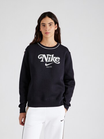 Nike Sportswear Sweatshirt in Black: front