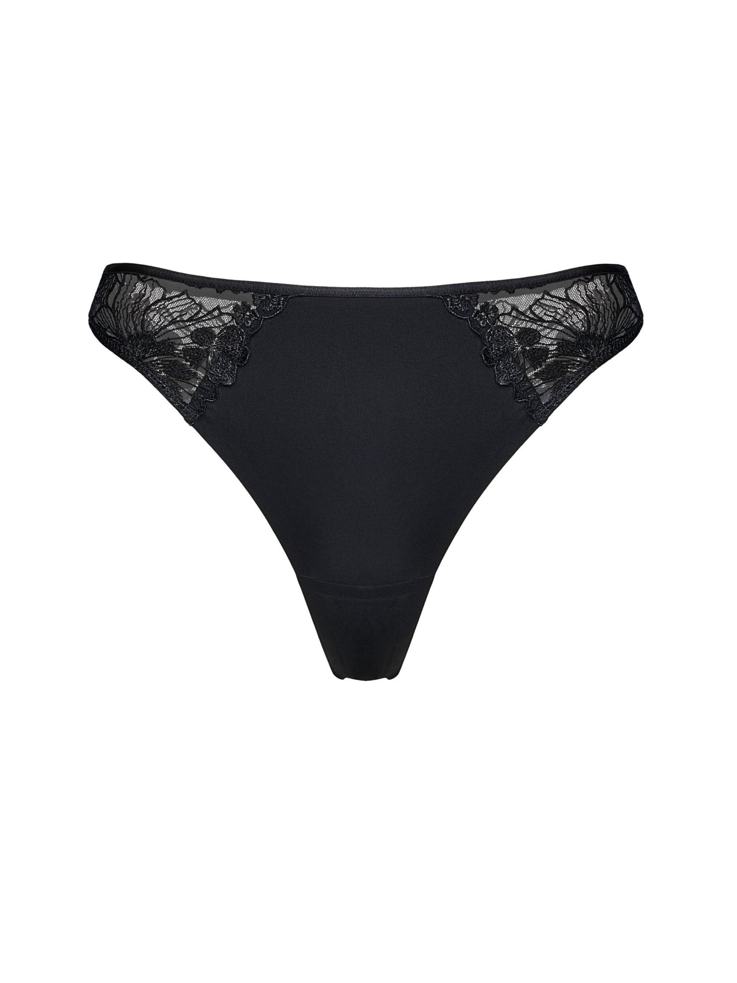 ESOTIQ Thong in Black: front