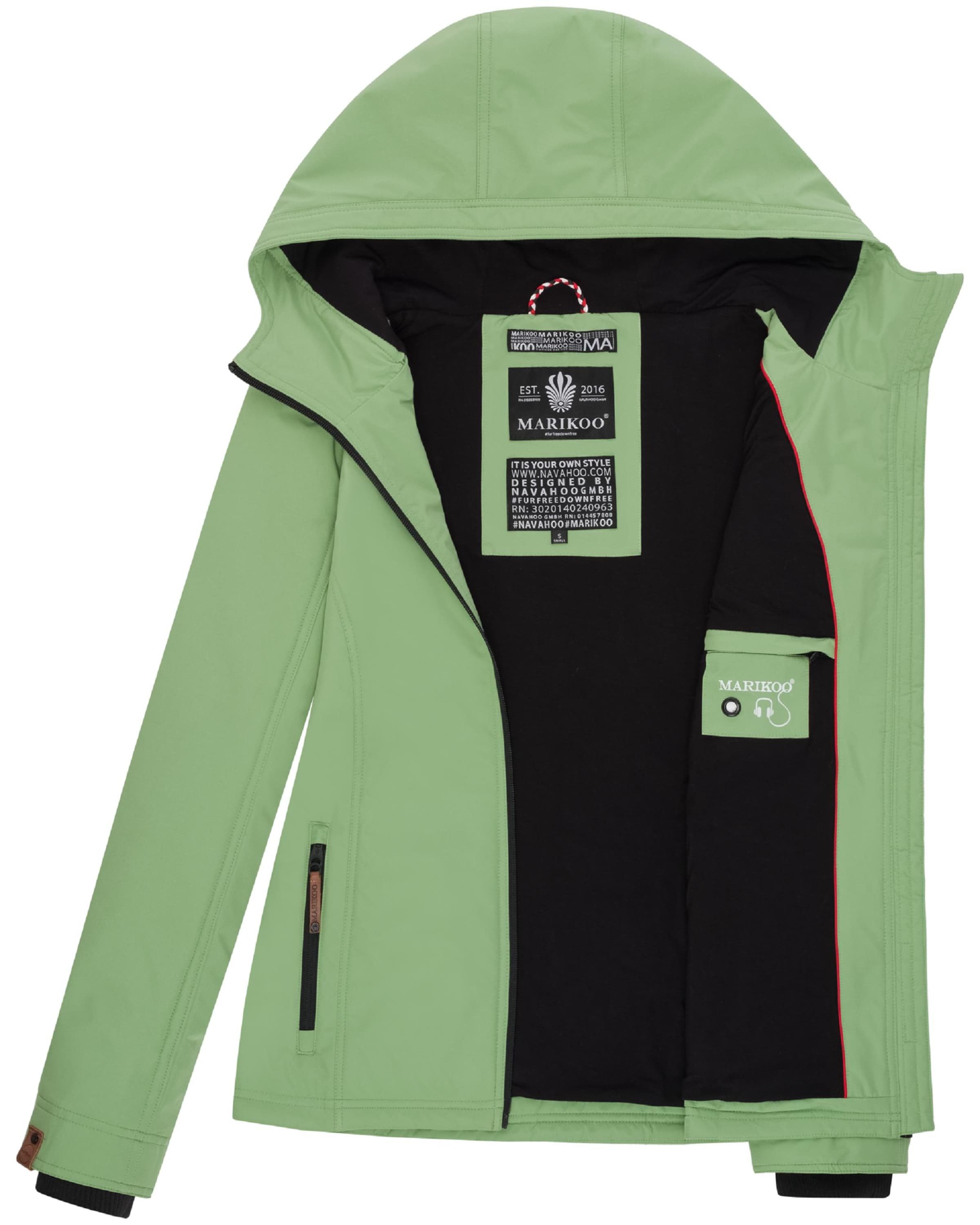 MARIKOO Övergångsjacka 'Brombeere' i grön