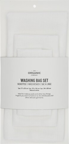 The Organic Company Laundry Basket in White: front