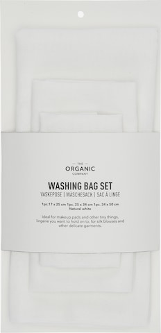 The Organic Company Laundry Basket in White: front